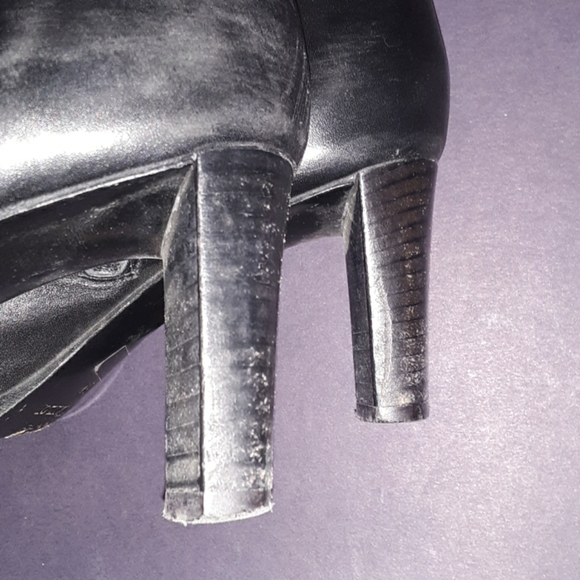 Ann Taylor 6M Calf Boots Black Leather - Picture 3 of 7